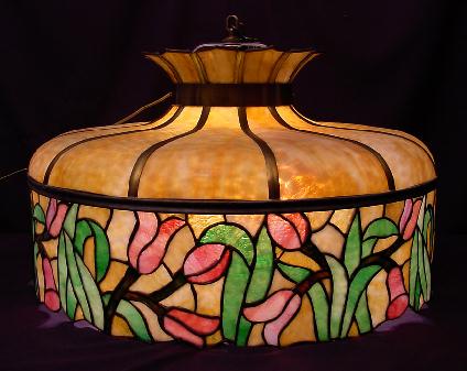 Chicago Mosaic Floral Leaded Chandelier