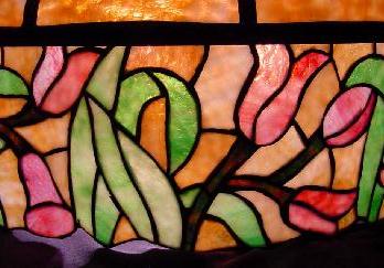 Chicago Mosaic Floral Leaded Chandelier