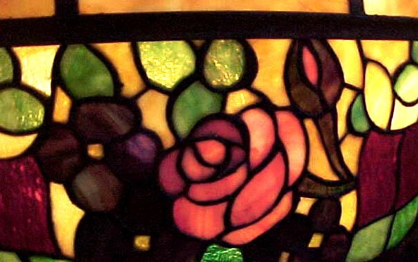 Chicago Mosaic Floral Leaded Chandelier