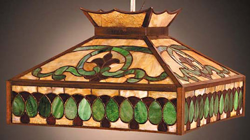 Chicago Mosaic Floral Leaded Chandelier