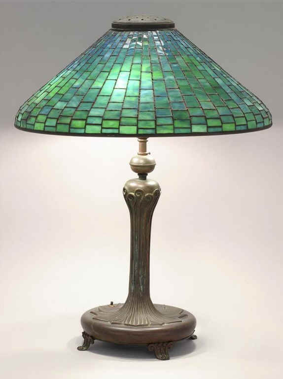 American Green Geometric Table Lamp