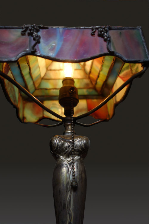 Meriden Britania Silver, Stained Glass Shade