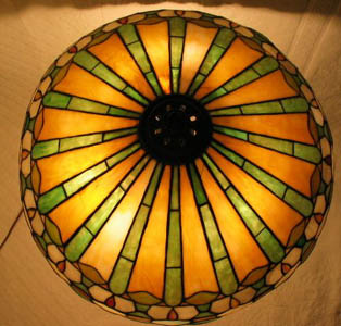 Wilkinson Geometric Leaded Glass Lamp