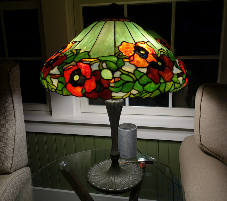 Wilkinson Poppy Leaded Table Lamp
