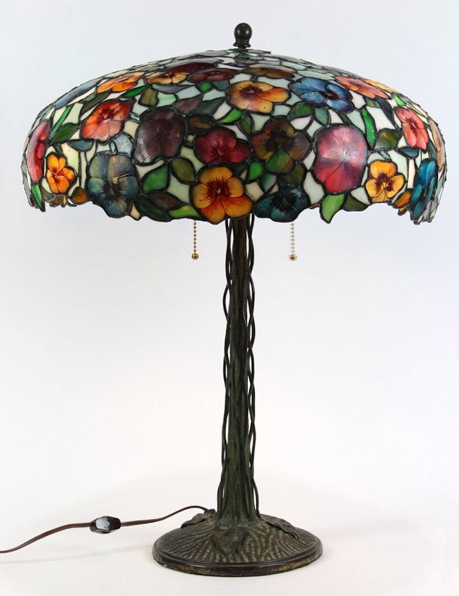 John Morgan and Sons, Poppy Leaded Table Lamp