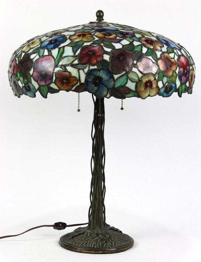 John Morgan and Sons, Poppy Leaded Table Lamp
