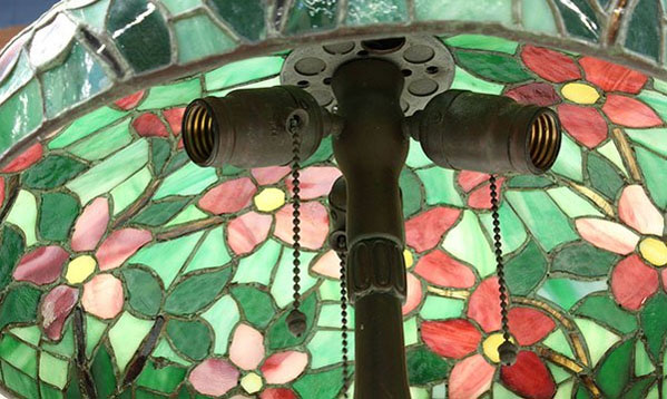 American Leaded Glass Table Lamp