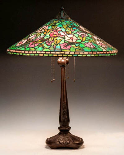 American Morning Glory Leaded Lamp