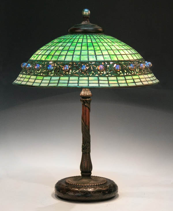 Tiffany Studios Glass and Bronze Ball Table Lamp