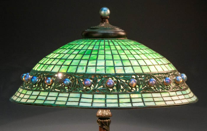 Tiffany Studios Glass and Bronze Ball Table Lamp