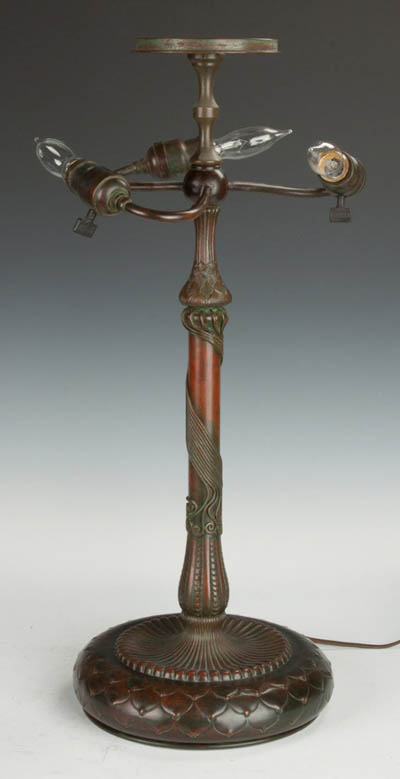 Tiffany Studios Glass and Bronze Ball Table Lamp