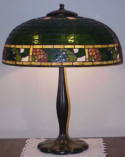 Bigelow, Kennard & Company, Pine Cone Border Leaded Lamp