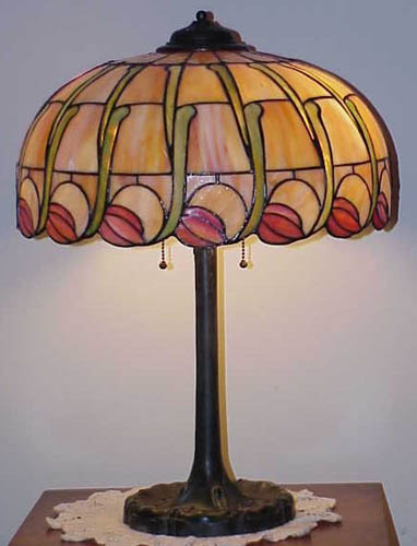 Charles Parker (attrib.) Bent glass Table Lamp