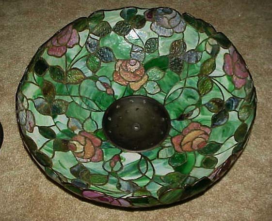 John Morgan & Sons, Leaded Rose Table Lamp