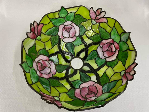 American Leaded Glass Rose Shade