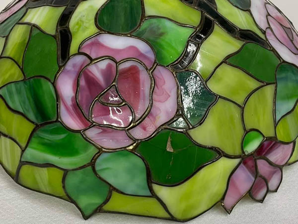 American Leaded Glass Rose Shade