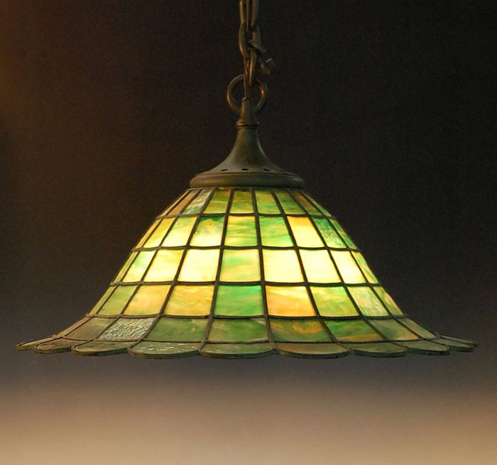 Albert Sechrist Leaded Glass Chandelier