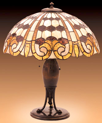 American Leaded Glass Table Lamp