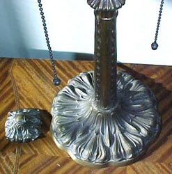 Gorham Geometric Leaded Glass Table Lamp