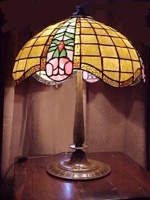 American Leaded Glass Table Lamp