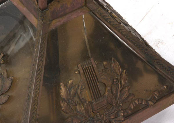 Austrian Leaded Glass and Bronze Floor Lamp