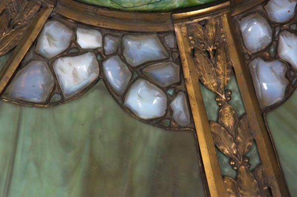 Austrian Leaded Glass and Bronze Floor Lamp