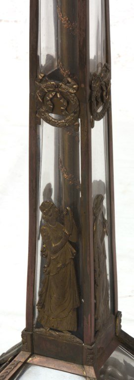 Austrian Leaded Glass and Bronze Floor Lamp