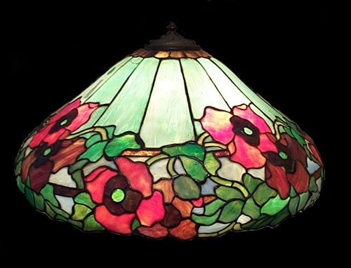Wilkinson Poppy Leaded Glass Lamp
