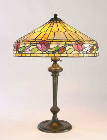 Wilkinson Tulip Border Leaded Glass Lamp