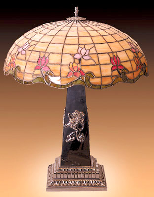 American Leaded Glass Table Lamp