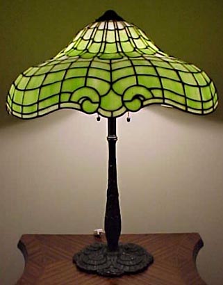 Amboy Works Leaded Glass Table Lamp