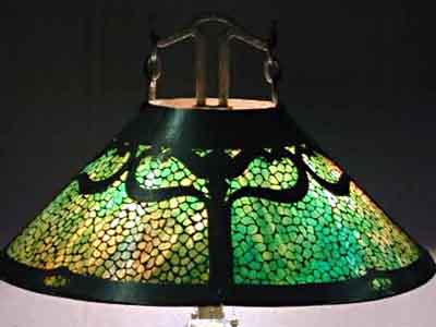 American Arts and Crafts Leaded Glass Lamp