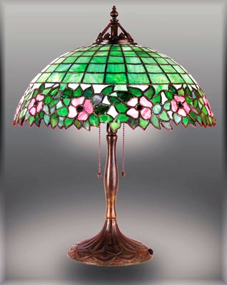 American Leaded Glass Table Lamp