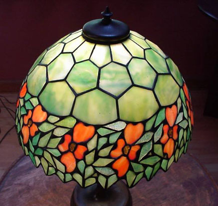 Unique Art Glass and Metal Co, Leaded Lamp