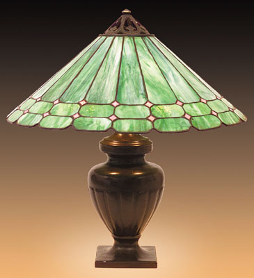 Handel Panel Leaded Table Lamp