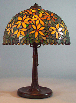 Unique Art Glass and Metal Co, Daisy Leaded Lamp