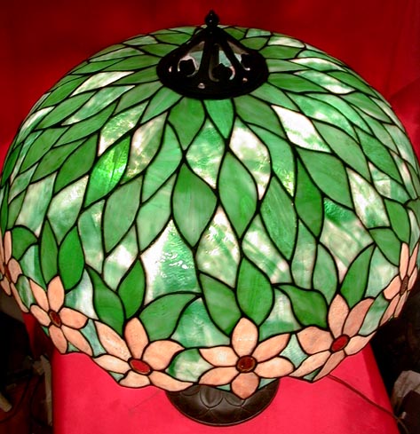 Handel Floral Leaded Table Lamp