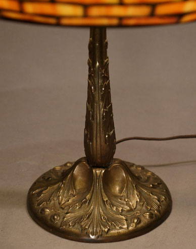 Gorham Green Stylized Floral Table Lamp