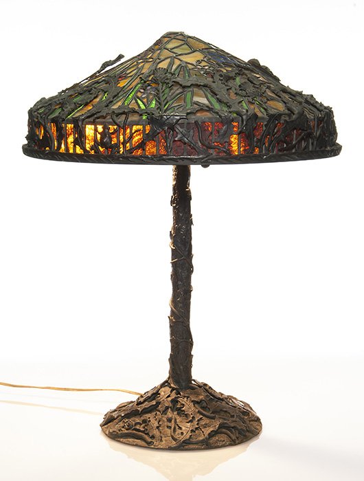 American Leaded Glass Table Lamp