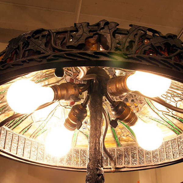 American Leaded Glass Table Lamp