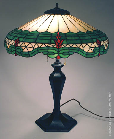 American Leaded Glass Table Lamp