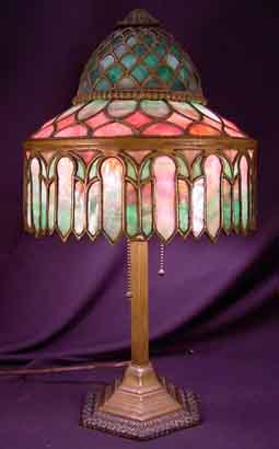 American Leaded Glass Table Lamp