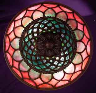 American Leaded Glass Table Lamp