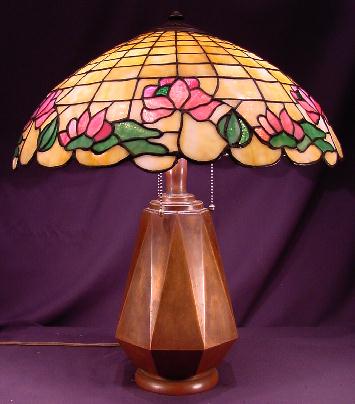 American Leaded Glass Table Lamp