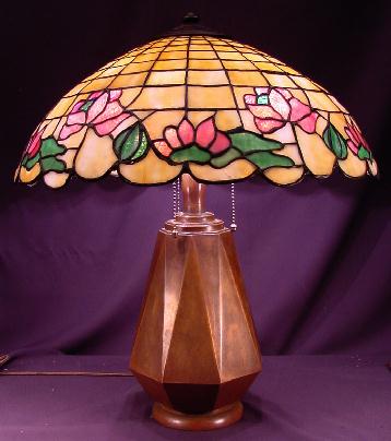 American Leaded Glass Table Lamp