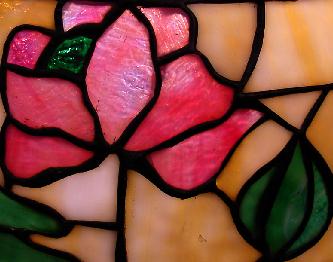 American Leaded Glass Table Lamp