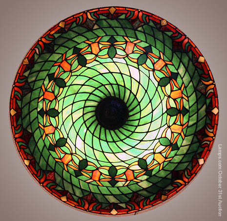 Suess Swirling Pattern Leaded Lamp
