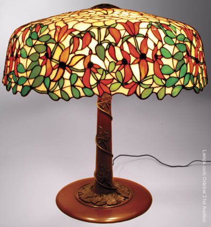 Suess Honeysuckle Vine Leaded Lamp