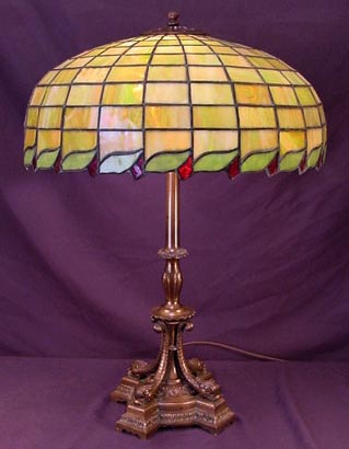 American Leaded Glass Table Lamp