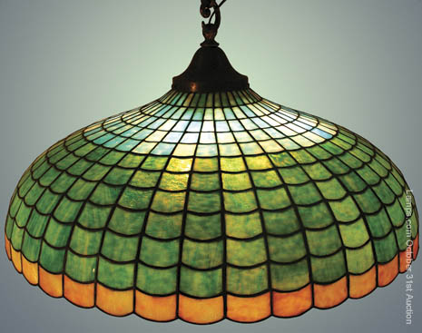 Williamson Geometric Leaded Glass Chandelier